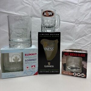 Collection of Glasses-Guinness Limited Edition Glass, Bacardi,Canadian Glassware